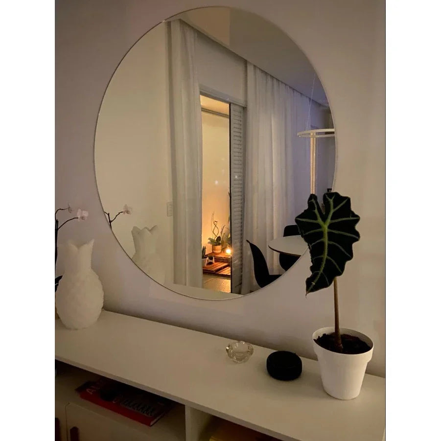 Espejo Redondo Grande Decorativo 90x90 Liquidación