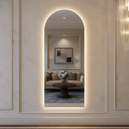 Espejo Pinterest Ovalado Base Recta LED 150cm 170cm Liquidación