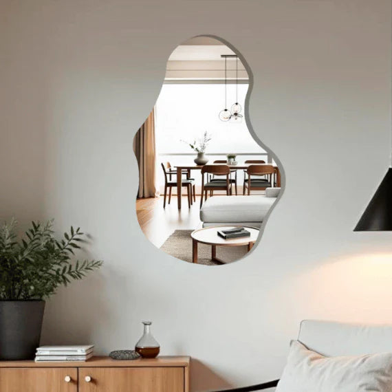 Espejo Orgánico de Cuerpo Entero Grande 115x60 cm Lapidado – Decorativo Liquidación