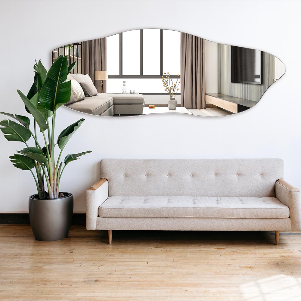 Espejo Decorativo Grande Orgánico - Flame - Cuerpo Entero - 70x1,70 m Liquidación