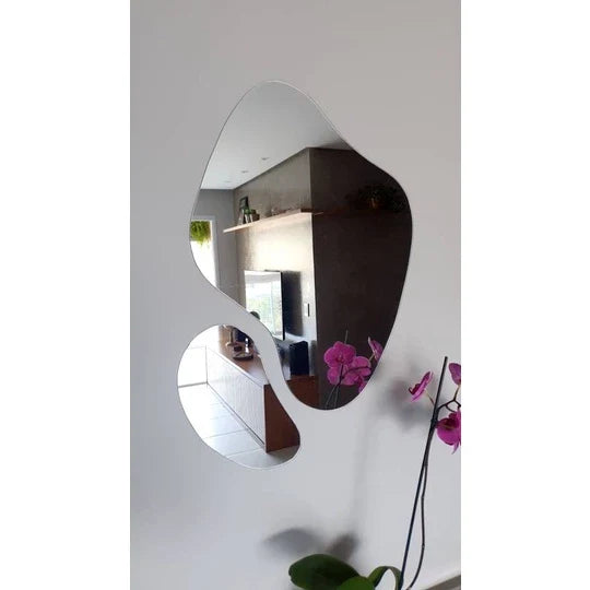 Espejo Orgánico Grande Elegance – Decorativo Abstracto Futurista Kit de 2 Piezas Liquidación