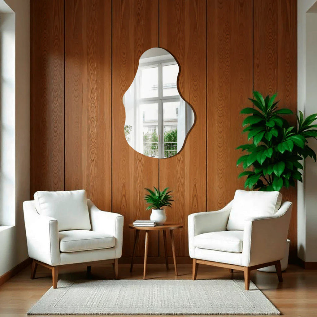 Espejo Orgánico de Cuerpo Entero Grande 115x60 cm Lapidado – Decorativo  Liquidación